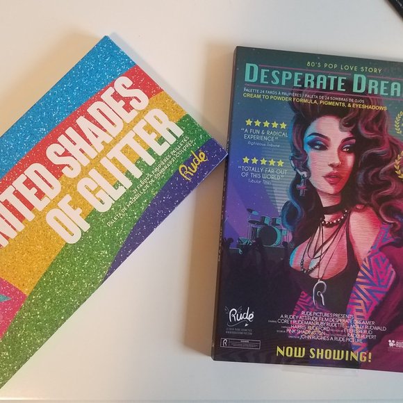 New Rude Cosmetics Desperate Dreamer & United States of Glitter Palette - Picture 1 of 10